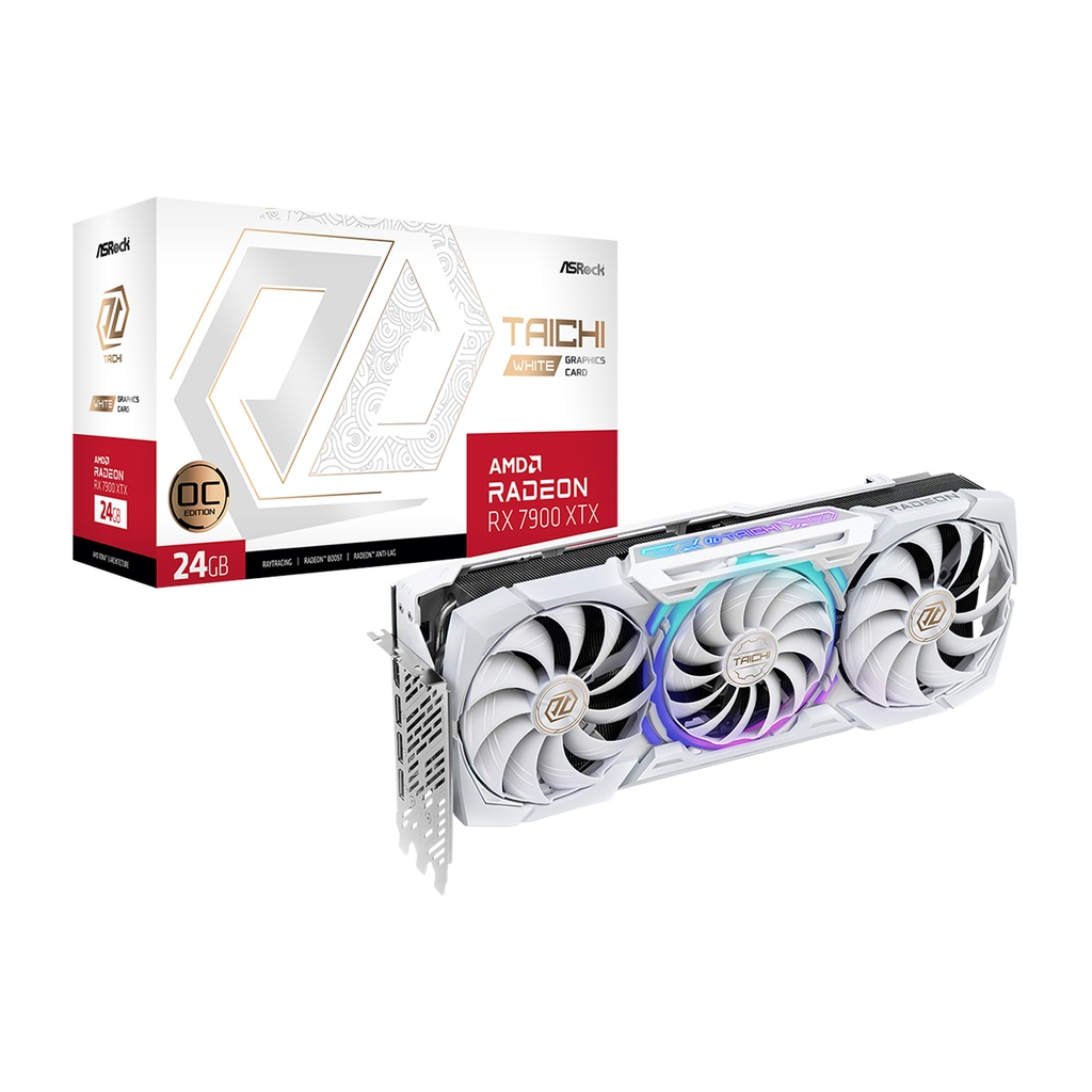Asrock AMD Radeon™ RX 7900 XTX Taichi White 24GB OC DDR6 -RX7900XTX TCW 24GO - Graphic Card