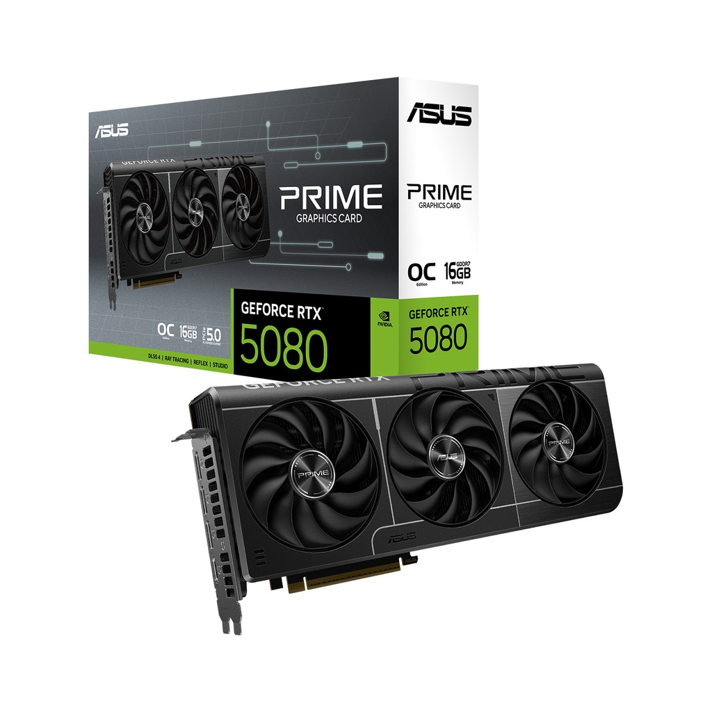 ASUS Prime GeForce RTX 5080 16GB GDDR7 OC Edition PCIe 5.0 Graphic Card