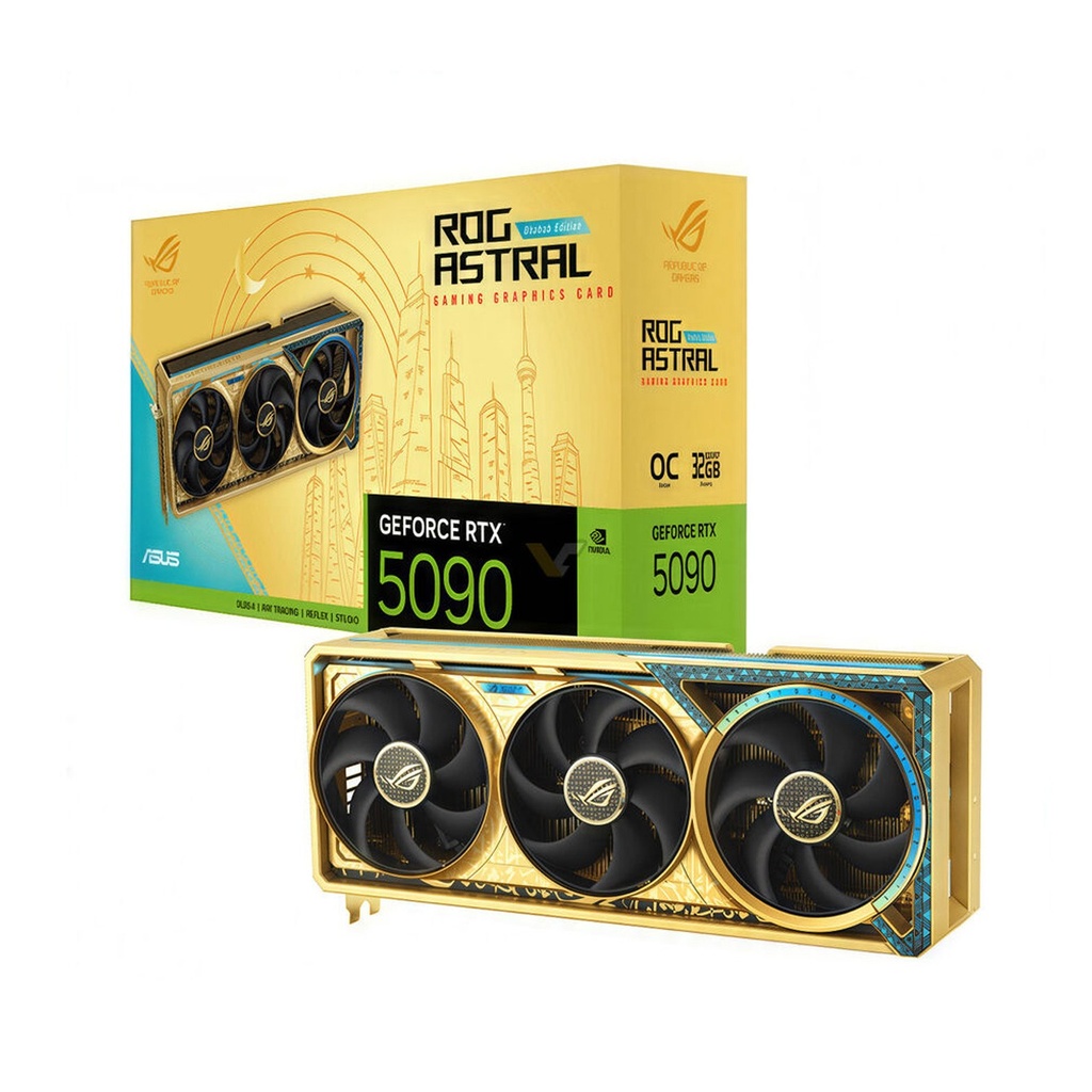 [NS028973] Asus ROG Astral GeForce RTX 5090 Dhahab OC Edition 32GB GDDR7 Gaming Graphics Card
