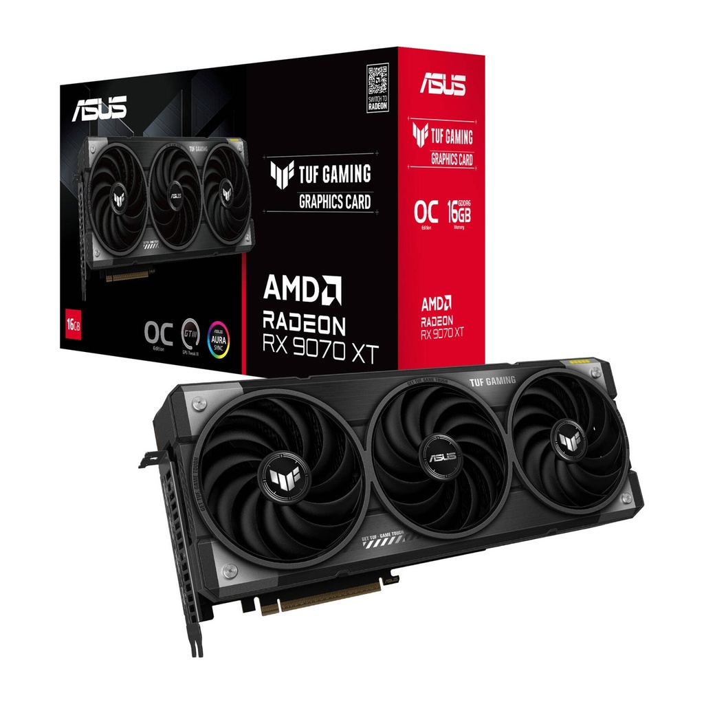 [NS031590] Asus TUF Gaming AMD Radeon RX 9070 XT 16GB GDDR6 OC Edition Graphic Card