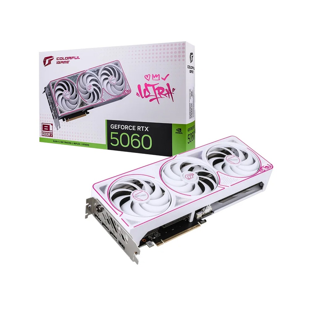 [NS029942] ColorFul iGame Geforce RTX 5060 8GB Ultra W OC GDDR7 Graphic Card