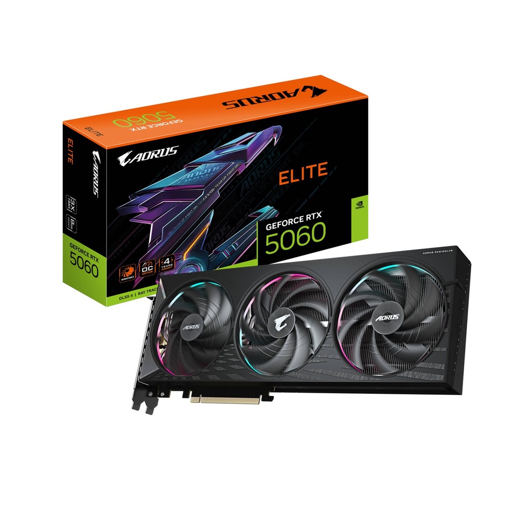 GigaByte Aorus Geforce RTX 5060 Elite OC Edition 8GB GDDR7 Graphic Card