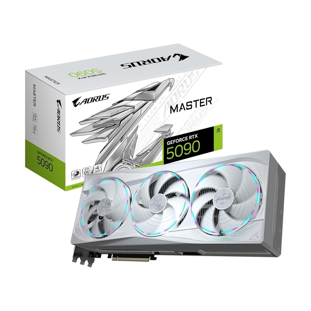 [NS029943] Gigabyte Aorus Master Ice GeForce RTX 5090 32GB OC Edition GDDR7 Graphics Card - White