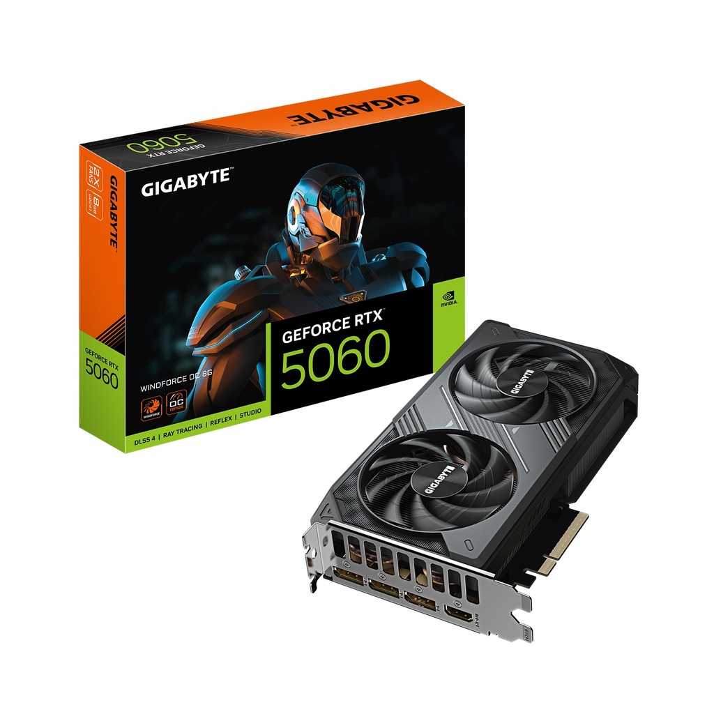 [NS029455] GigaByte Geforce RTX 5060 WindForce 8GB OC Edition GDDR7 Graphic Card
