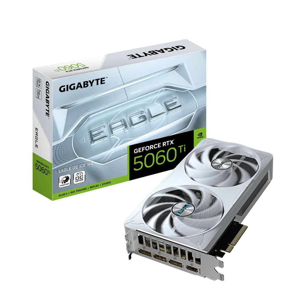 [NS031243] GigaByte GeForce RTX 5060Ti EAGLE OC ICE 16GB GDDR7 Graphics Card-White