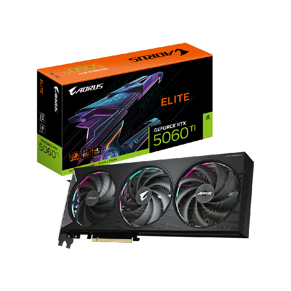[NS028886] Gigabyte GeForce RTX­­ 5060Ti Aorus Elite OC Edition 16GB GDDR7 Graphics Card