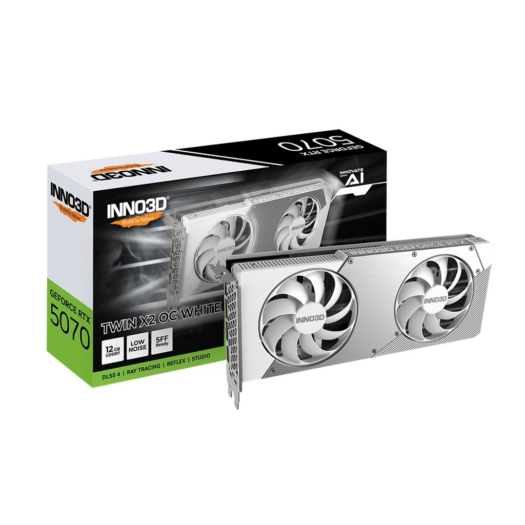 [NS032835] INNO3D GeForce RTX 5070 12GB GDDR7 OC Edition Graphic Card - White