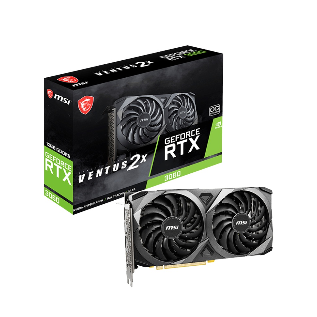 MSI GeForce RTX 3060 Ventus 2X OC Edition 12GB GDDR6 Graphic Card