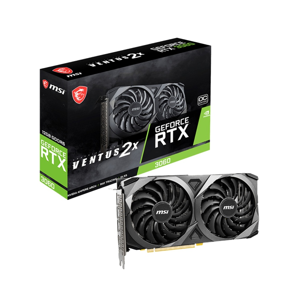 MSI Geforce RTX 3060 Ventus 2X OC Edition 12GB GDDR6 Graphic Card | 912-V397-658