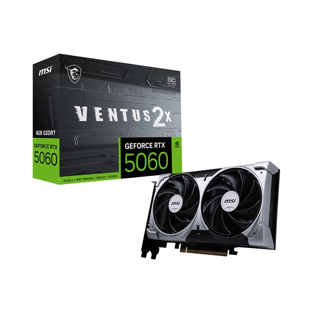 MSI Geforce RTX 5060 Ventus 2X OC Edition 8GB GDDR7 Graphic Card