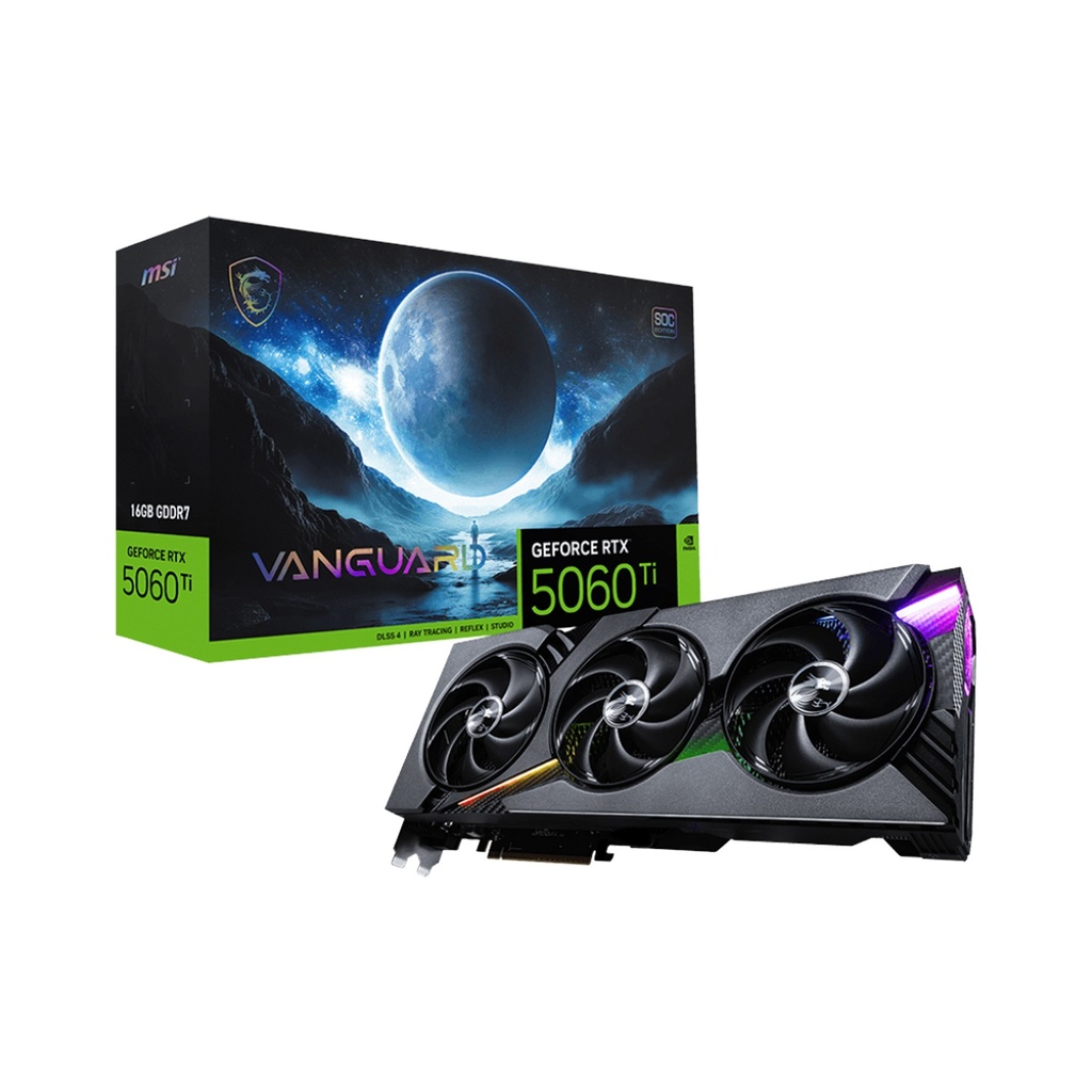 [NS029088] MSI Geforce RTX 5060Ti Vanguard SOC Edition 16GB GDDR7 Graphic Card