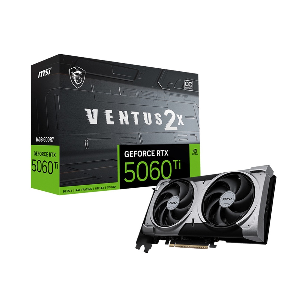 MSI Geforce RTX 5060Ti Ventus 2X OC Edition 16GB GDDR7 Graphic Card