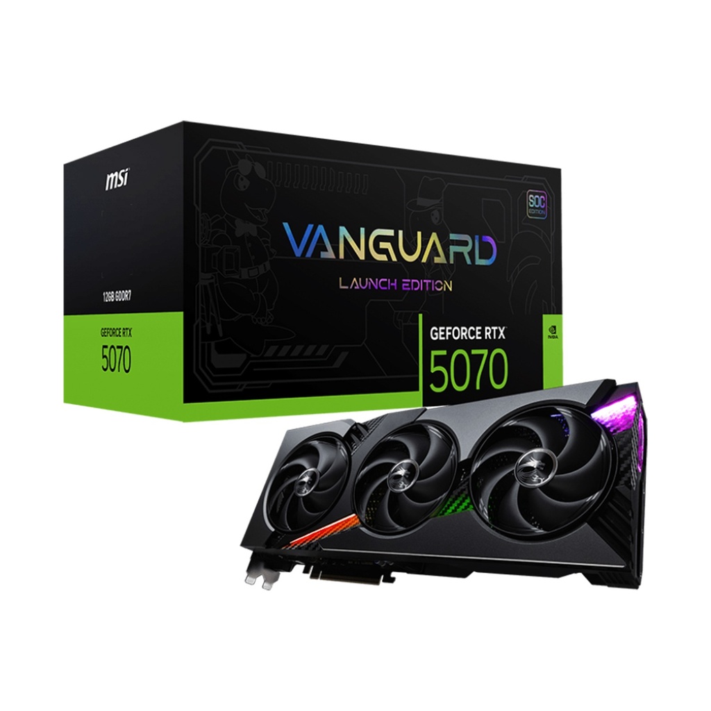 [NS028364] MSI Geforce RTX 5070 Vanguard Launch Edition SOC Edition 12GB GDDR7 Graphic Card