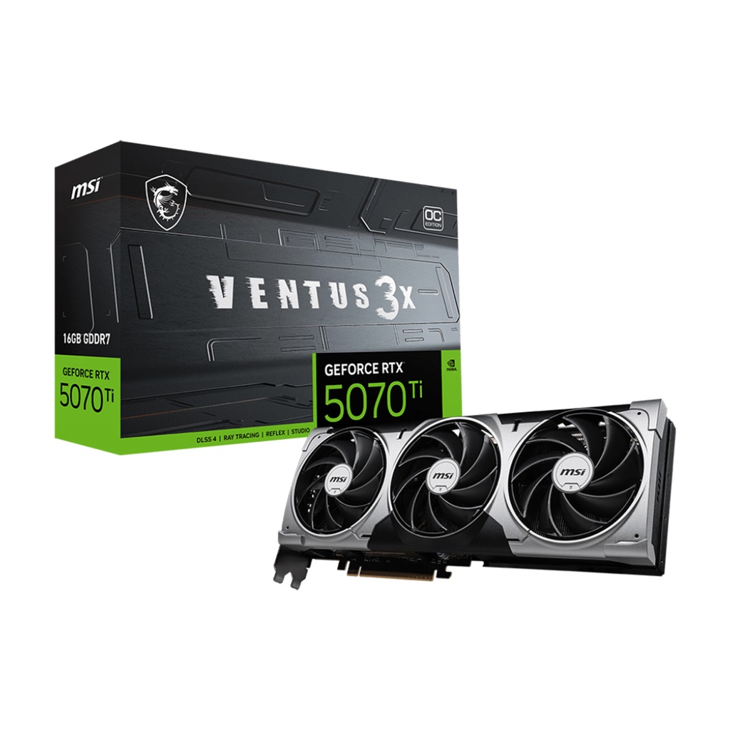[NS028146] MSI Geforce RTX 5070Ti Ventux 3X OC Edition 16GB GDDR7 Graphic Card