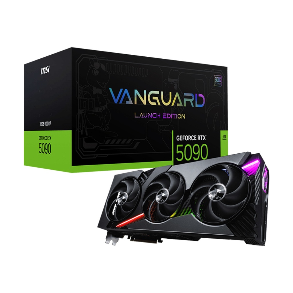 [NS028362] MSI Geforce RTX 5090 Vanguard Launch Edition SOC Edition 32GB GDDR7 Graphic Card