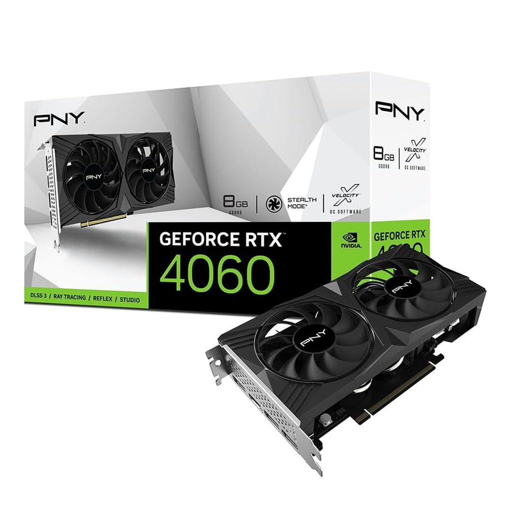 [NS027871] PNY GeForce RTX 4060 8GB Verto Dual Fan OC DLSS 3 Graphics Card