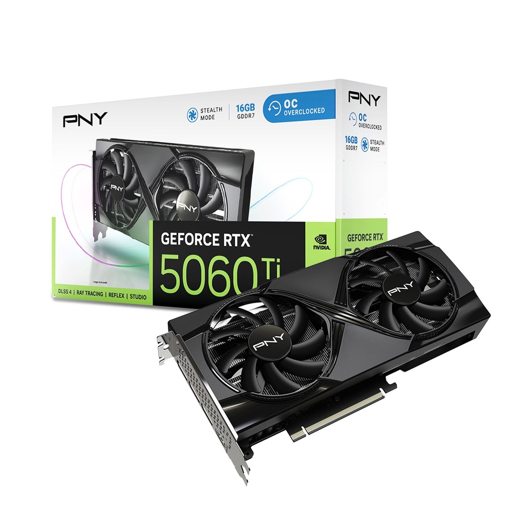 PNY GeForce RTX 5060Ti 16GB Stealth Mode GDDR7 Graphic Card