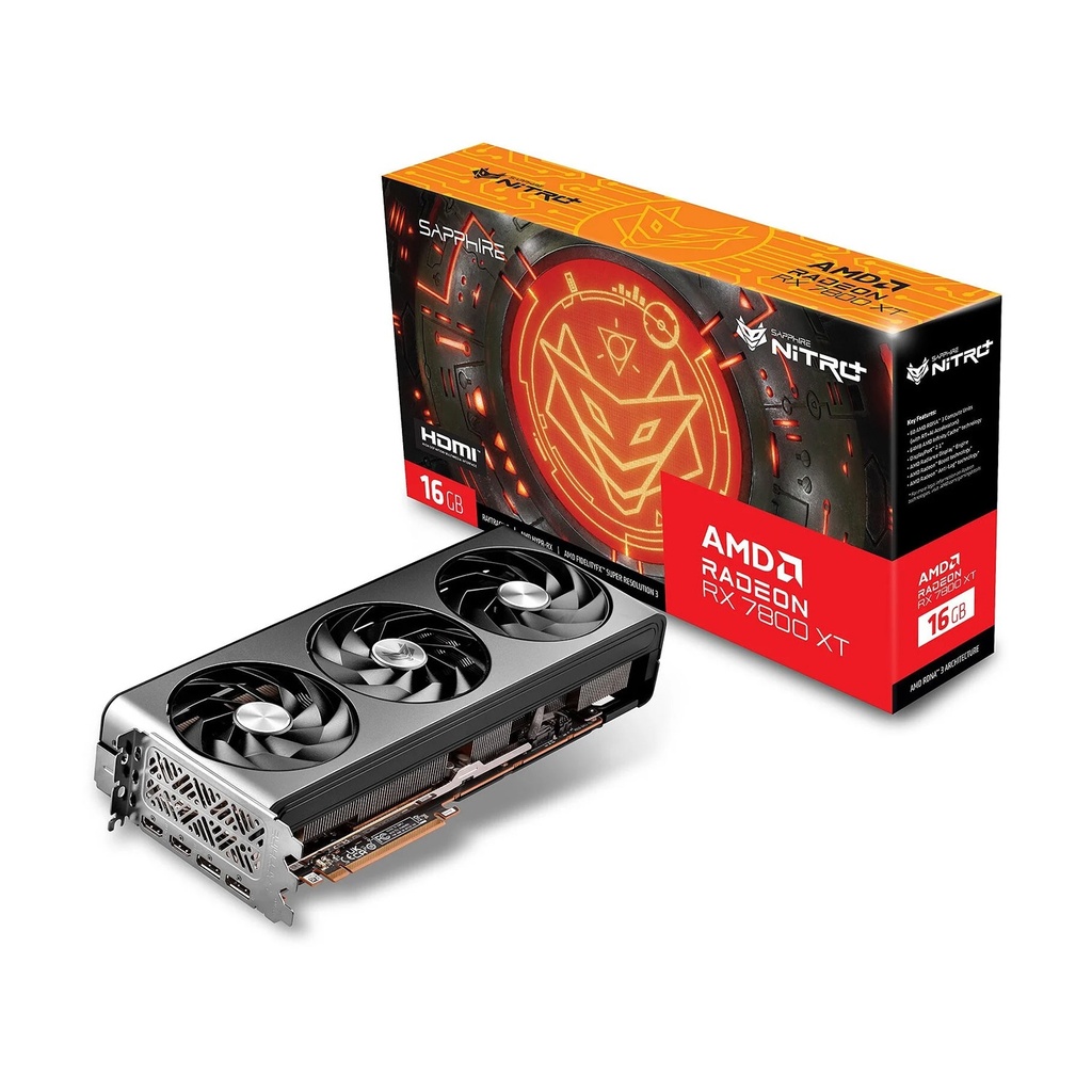 [NS028496] Sapphire Nitro+ AMD Radeon RX 7800 XT 16GB OC GDDR6 Graphic Card