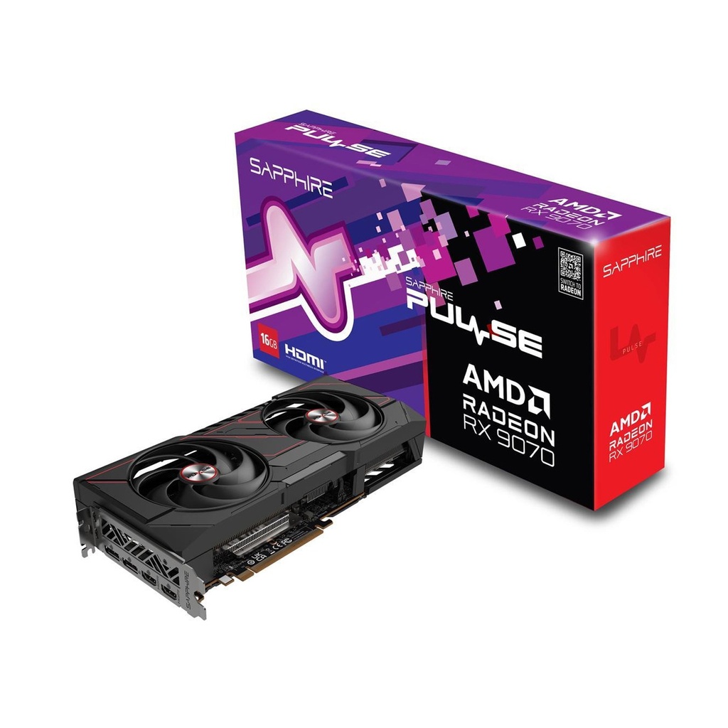 [NS028236] Sapphire Pulse AMD Radeon RX 9070 16GB OC Graphic Card