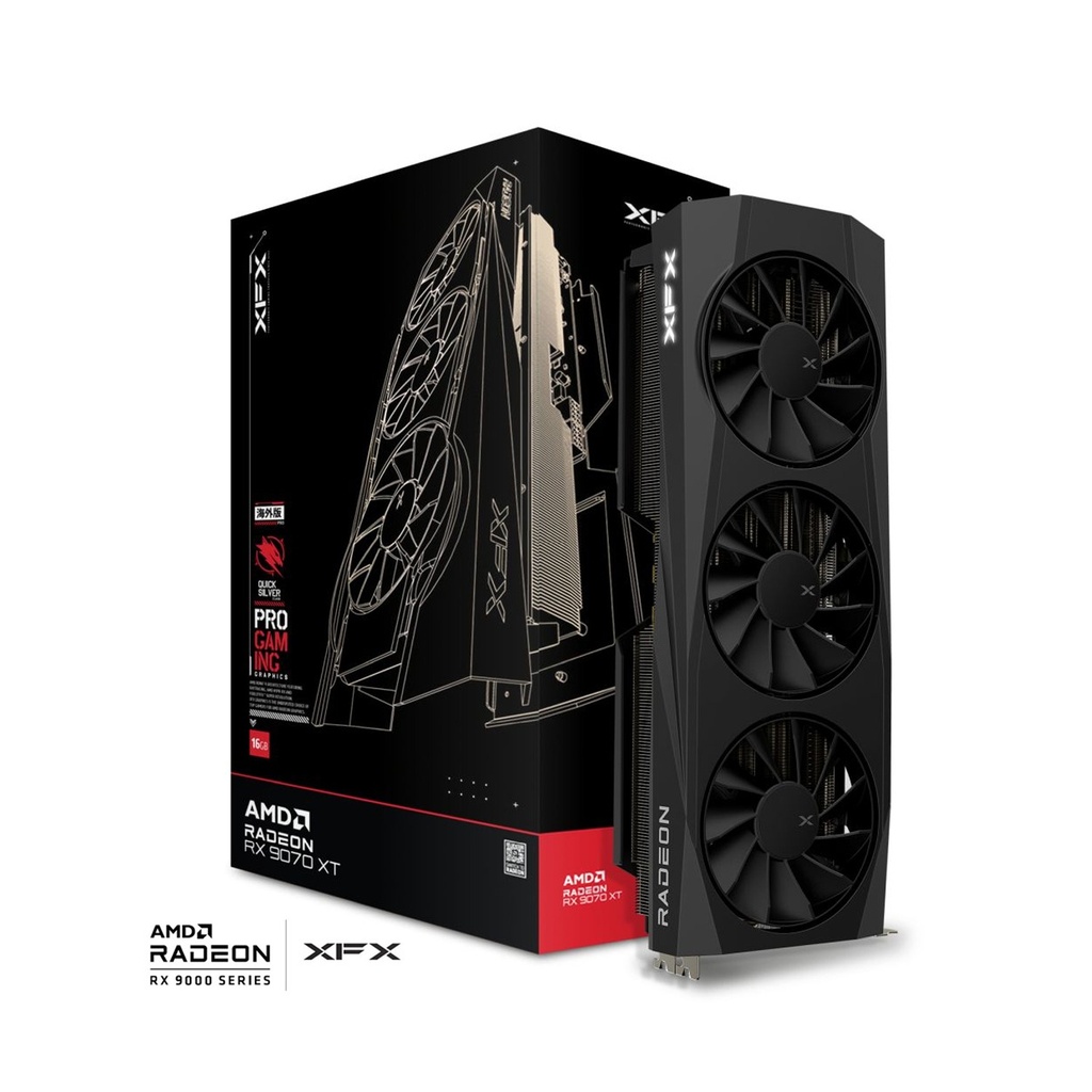 [NS029620] XFX Quick Silver Class Pro Gaming AMD Radeon RX 9070 XT 16GB Graphic Card