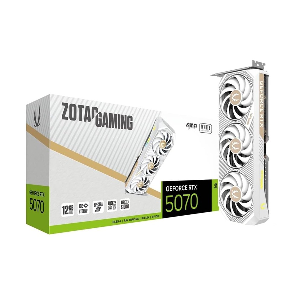 [NS029592] Zotac Geforce RTX 5070 12GB AMP White Edition GDDR7 Graphic Card