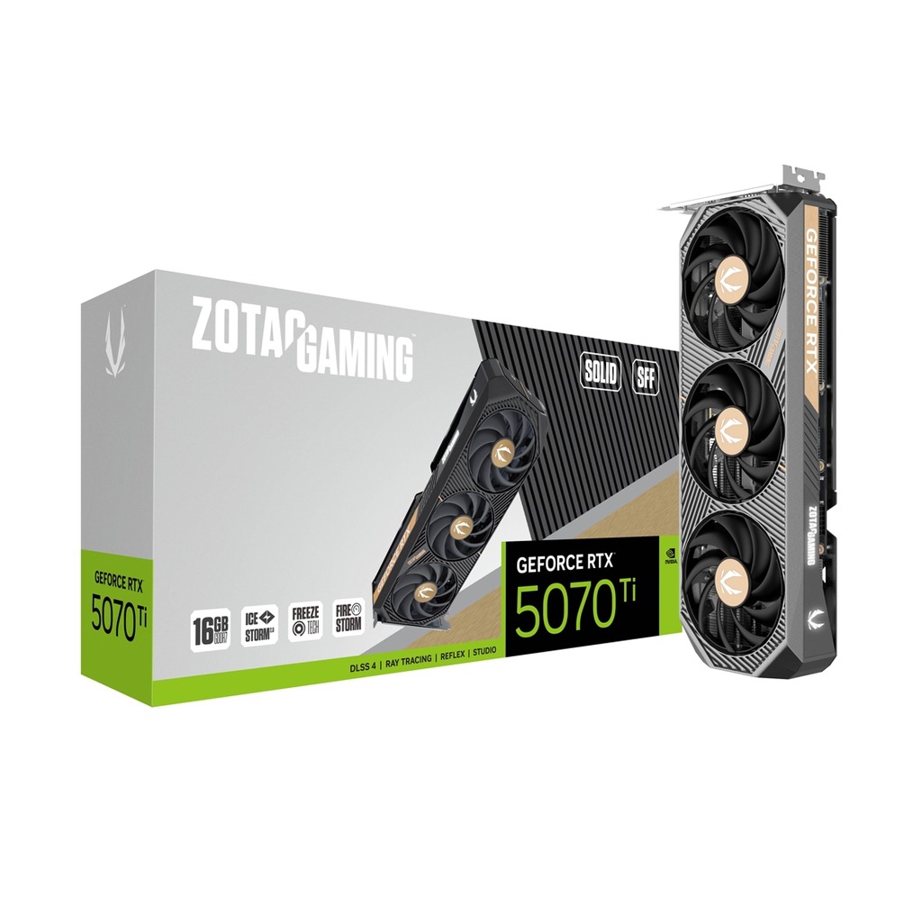 [NS028668] Zotac Geforce RTX 5070Ti 16GB Solid SFF GDDR7 Graphic Card