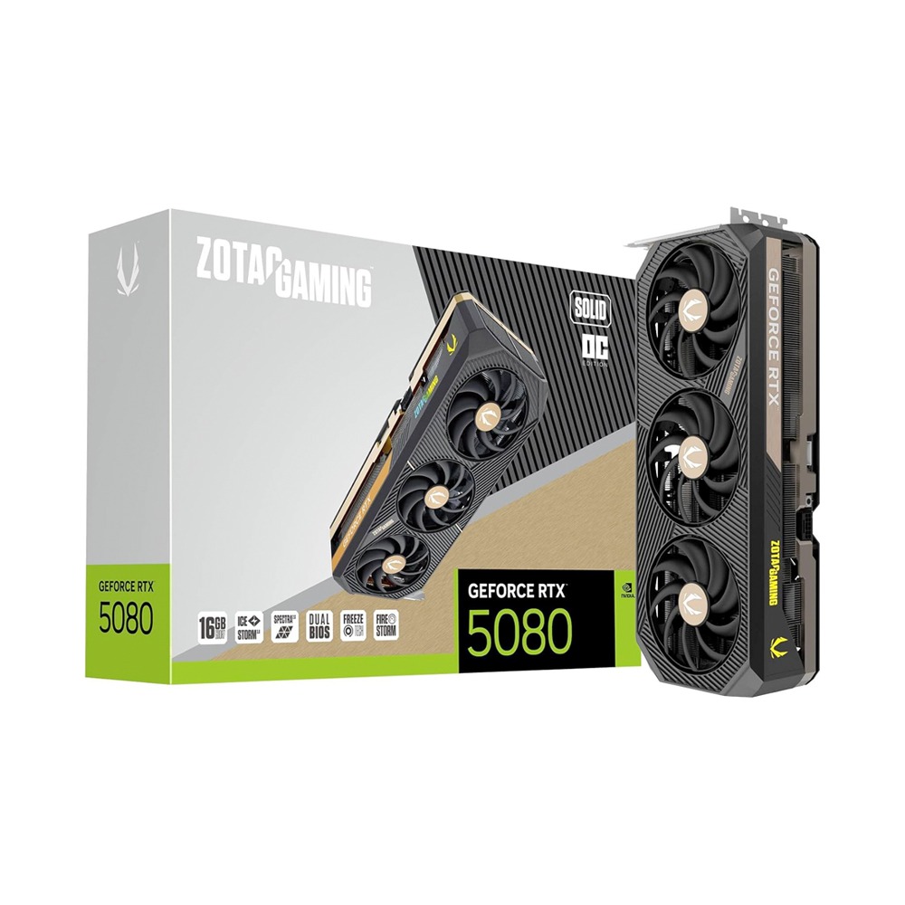 [NS027862] Zotac Geforce RTX 5080 16GB Solid OC Edition GDDR7 Graphic Card