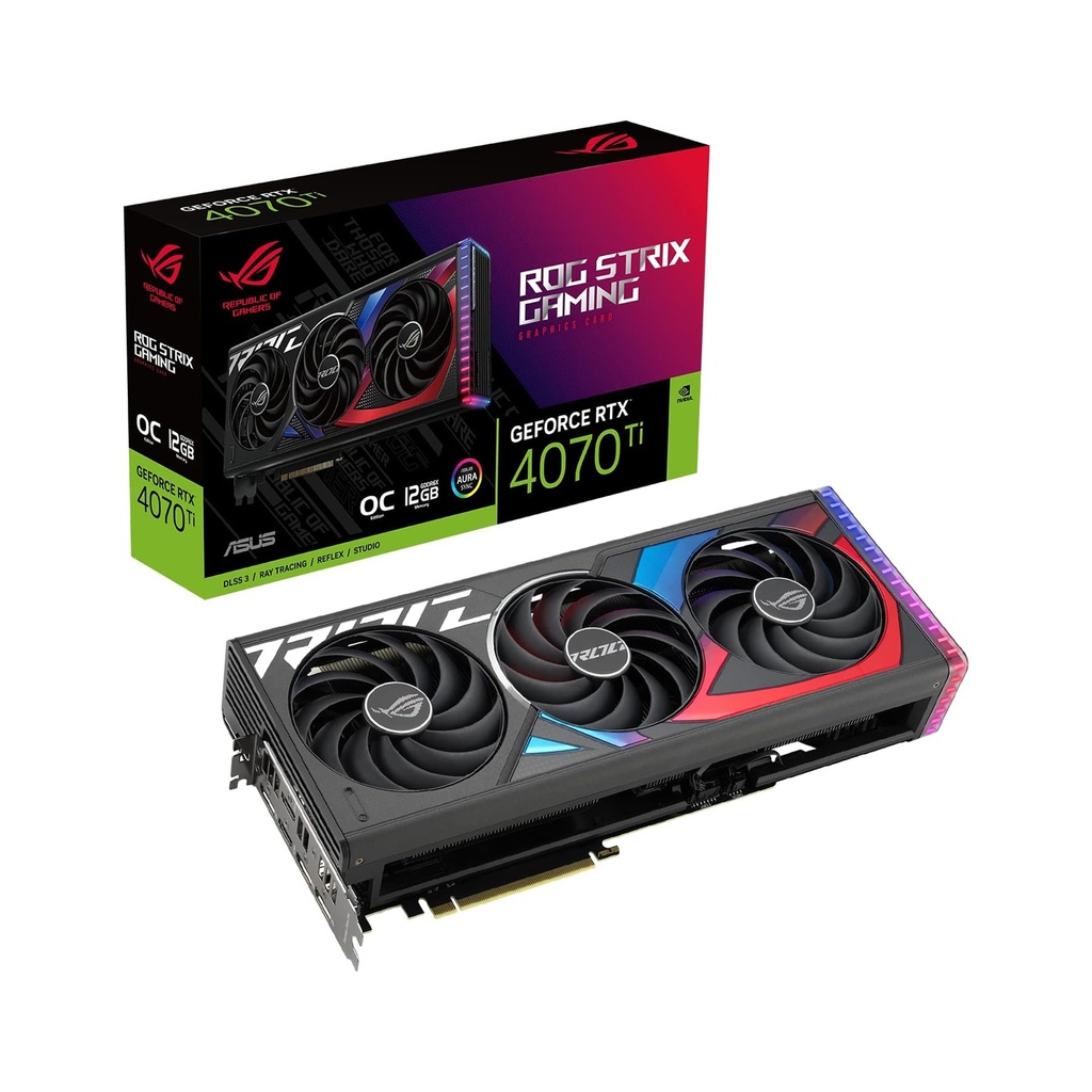 [NS029306] Asus Rog Strix Gaming GeForce RTX 4070 Ti OC Edition 12GB GDDR6X Graphic Card