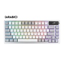 Asus M701 Rog Azoth 75% RGB Wireless Mechanical Gaming Keyboard NX Snow Switch Refined Linear (Arabic) - White