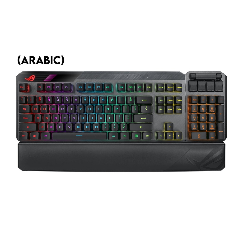 Asus Rog Strix Claymore II Wireless/Wired Mechanical TKL Gaming Keyboard ROG RX Red Switch (Arabic)
