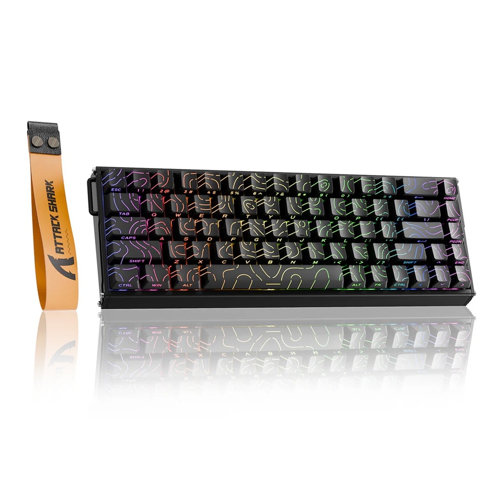 ATTACK SHARK X68MAX HE 60% Wired 8KHz, 0.005mm Rapid Trigger Aluminum Keyboard Magnetic Switch - Black