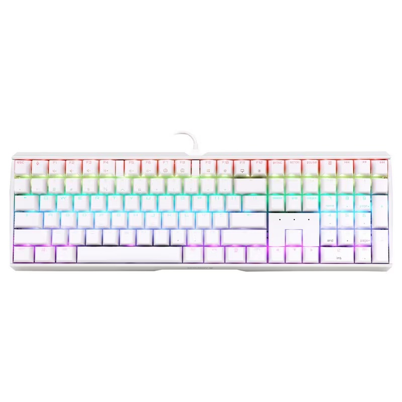 CHERRY MX 3.0S Blue Switch RGB Mechanical Gaming Keyboard - White
