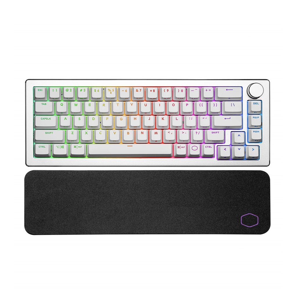 [NS009682] Cooler Master CK721 RGB 65% Hybrid Wireless/Bluetooth Mechanical Keyboard Clicky Blue Switch - White