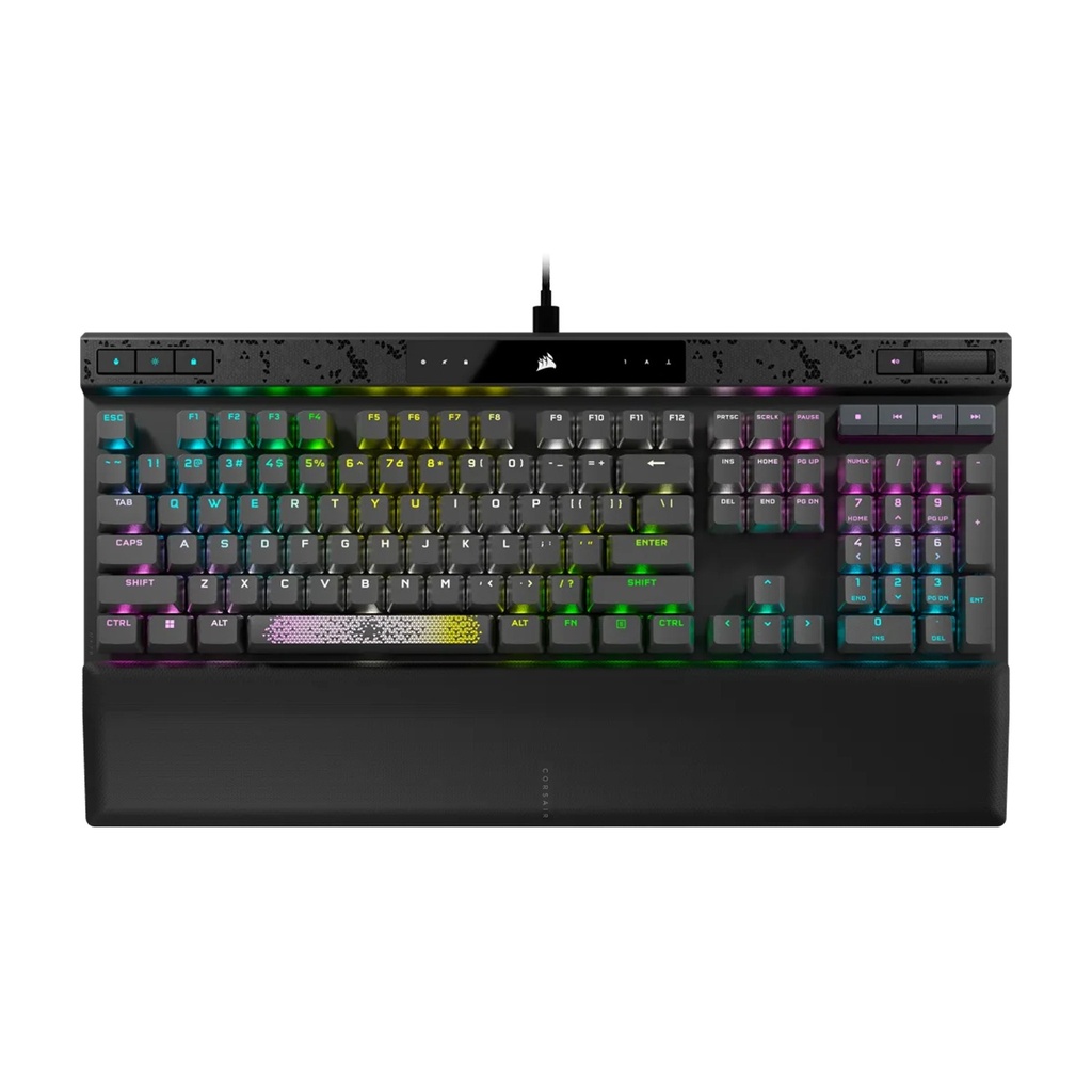 Corsair K70 Max RGB Magnetic-Mechanical Gaming Keyboard MGX Magnetic Switches Smooth & Adjustable - Black