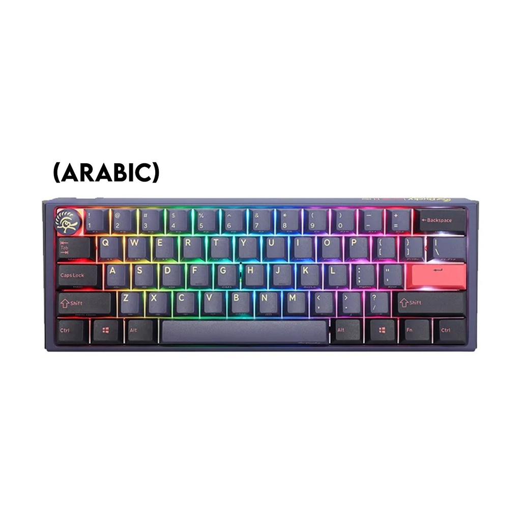 [NS028777] DUCKY ONE 3 MINI Blue Switch RGB Hot-Swap Wired Mechanical Keyboard (English/Arabic) - Cosmic Blue