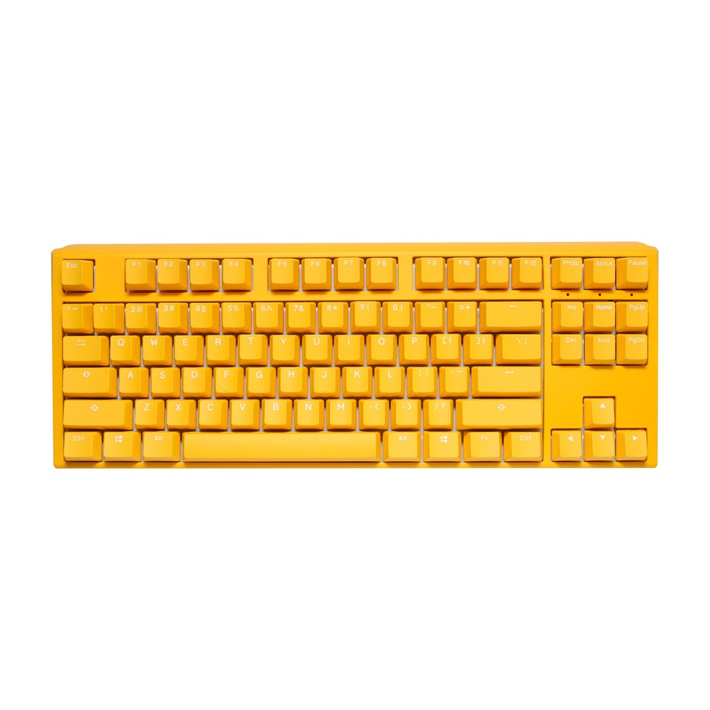 Ducky One 3 Yellow TKL Hot-Swap RGB Double Shot PBT Mechanical Keyboard MX Cherry Red Switch