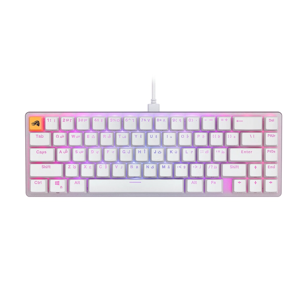 [NS010462] Glorious GMMK2 Compact 65% Modular Mechanical Gaming Keyboard (Arabic) Pre-Built Edition - White