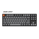KeyChron K8 Max TKL Wireless Keyboard, 100Hz Polling Rate, Light Effect, Red Linar Keychron Super Switch (Arabic Keyboard)