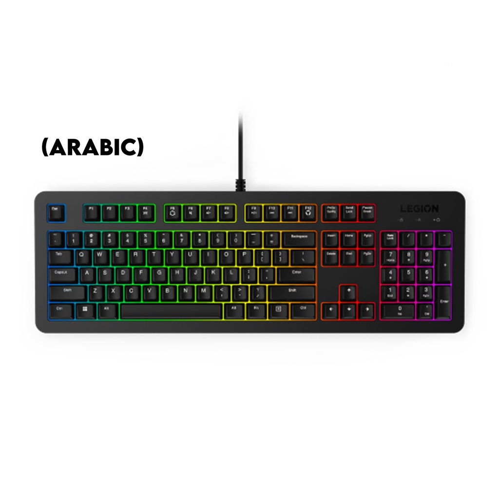 [NS028329] Lenovo K310 RGB Gaming Keyboard Dynamic five-Zone RGB, membrane Switches Quiet Operation - (Eng-Arb)