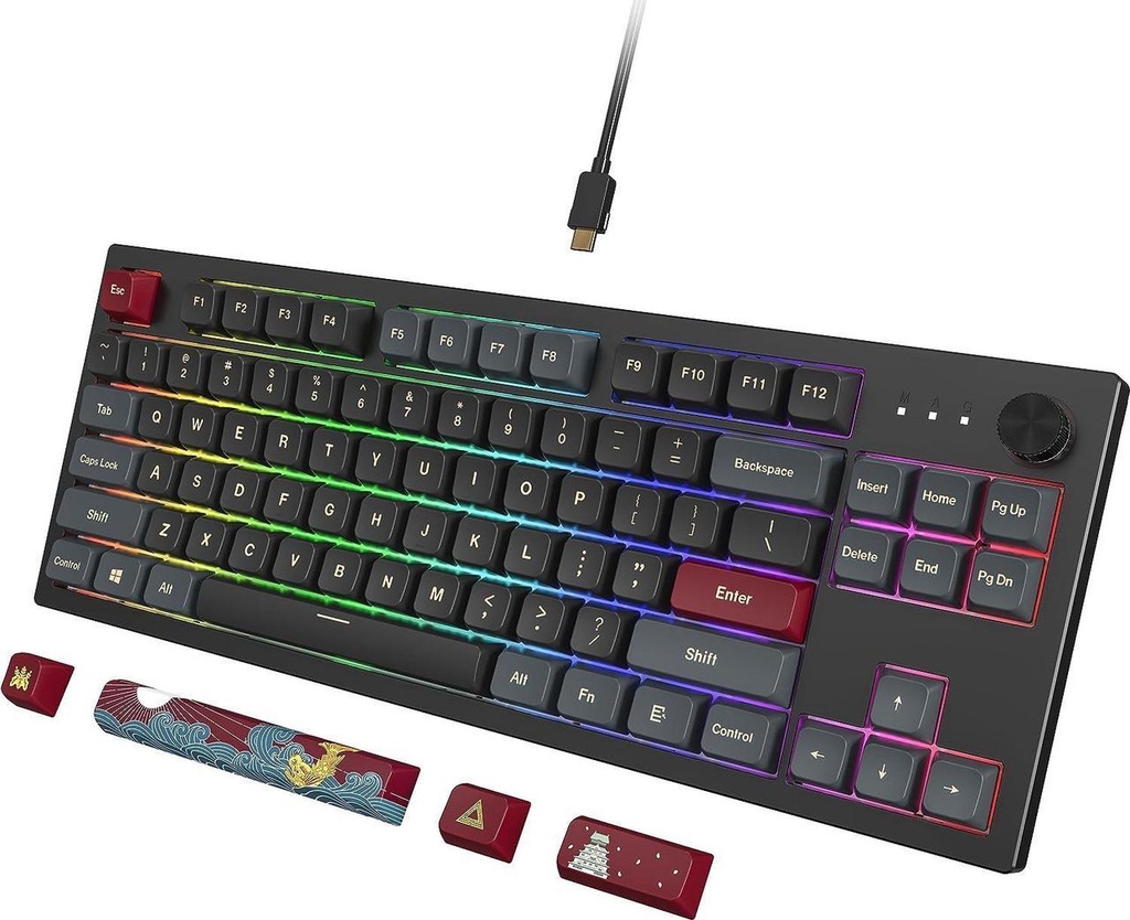 [NS027322] Montech Mkey Darkness Wireless Mechanical Keyboard- Yellow Switch