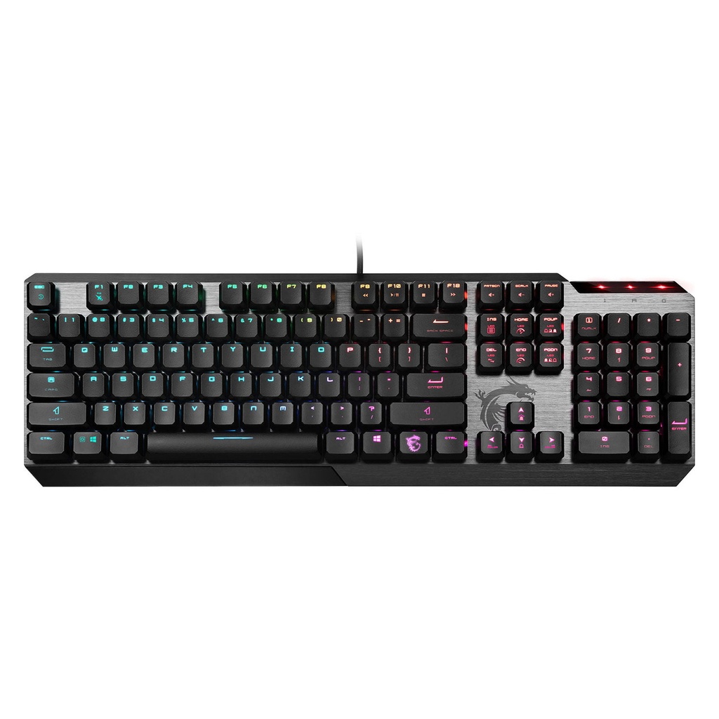 MSI VIGOR GK50 Full Size Low Profile Mechanical Wired RGB Gaming Keyboard - Black