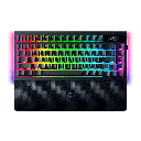Razer Black Widow V4 Pro 75% Wireless/Bluetooth 5.1 Hot-Swappable Gaming Keyboard OLED Display With Razer Command Dial - Black
