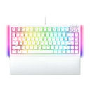 Razer BlackWidow V4 75% Mechanical Gaming Keyboard: Hot-Swappable Design, Compact & Durable, Orange Tactile Switches, Chroma RGB, MF Roller & Media Keys, Comfortable Wrist Rest - White