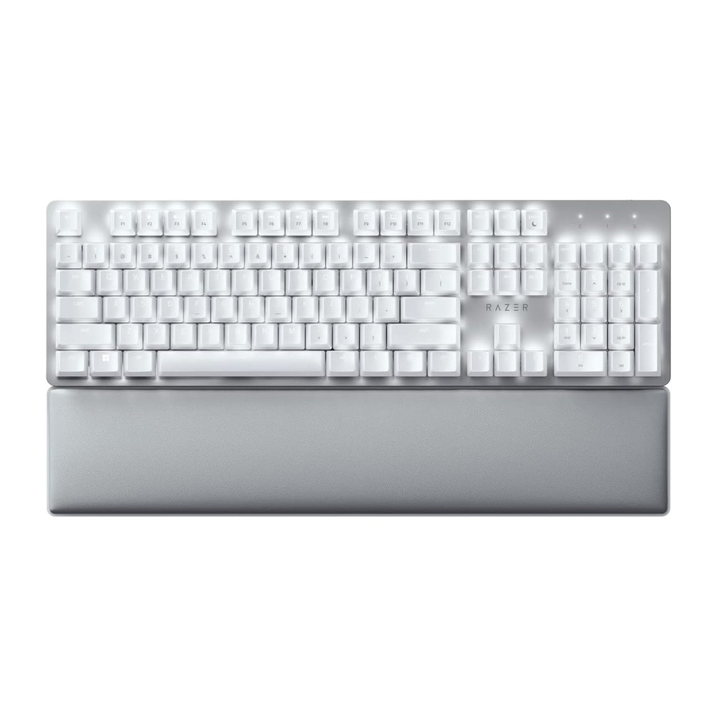 [NS004515] Razer Pro Type Ultra Wireless Mechanical Keyboard: Silent Linear Switches, Ergonomic Design, Hyperspeed Technology, Fully ProgRAMmable Keys & Smart Controls - White