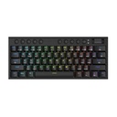Redragon Horus Mini WireLess/Bluetooth 60% Low-Profile Mechanical Gaming Keyboard, Ultra-Slim Design, Dust-Proof Red Switch - Black