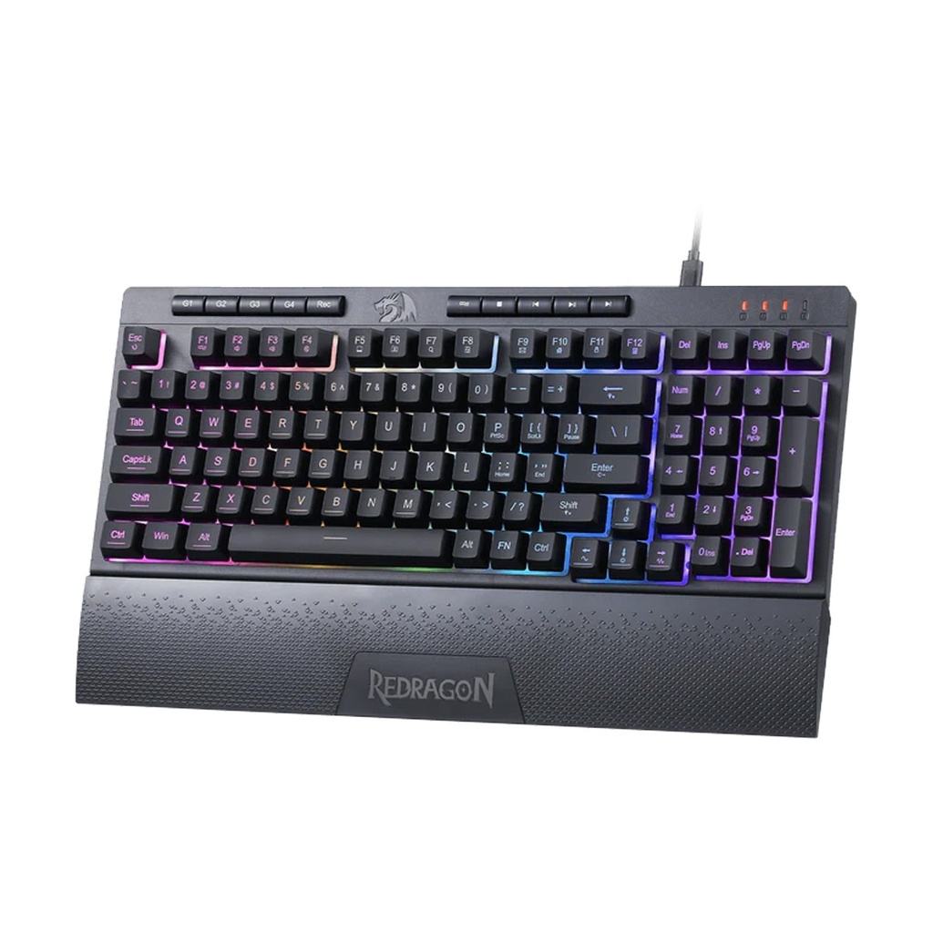 Redragon K515 Shiva Wired RGB Membrane Gaming Keyboard-Black