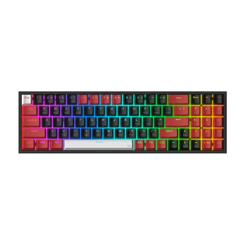 [NS031356] Redragon K628RGB-PRO Pollux Pro Wireless RGB Gaming Keyboard - Black/Red