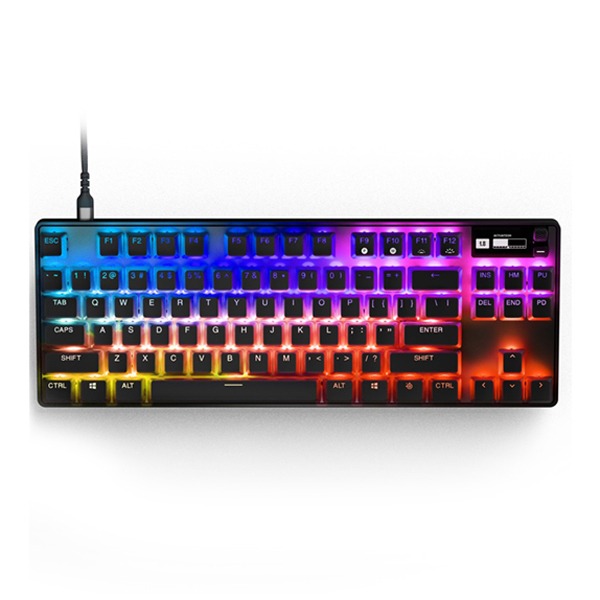 [NS015361] SteelSeries Apex Pro TKL Esports Wired Gaming Keyboard, Omnipoint 2.0 Adjustable Hyper Magnetic Switches, OLED Smart Display, Magnetic Wrist Rest, USB Passthrough, For PC/PS5 & Xbox