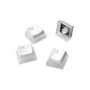 SteelSeries Prism Caps Universal Double Shot PBT Keycaps With Keycap Puller For Mechanical Gaming Keyboards, Extra 16 Keys "Non-Standard" For Bottom Row - White