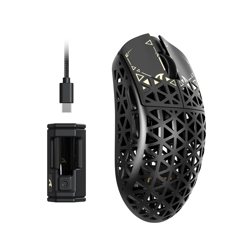 Attack Shark R5 Ultra Carbon Fiber Tri-Mode Wireless (BT/2.4G Wireless/Wired) 8K PAW3950MAX Gaming Mouse - Black